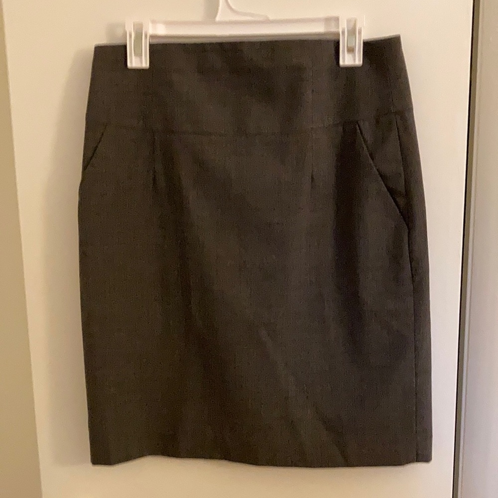 Gray Pencil Skirt